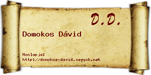 Domokos Dávid névjegykártya